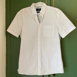 1901 Fairview Wash Trim Fit Short Sleeve Button Up Shirt Men M